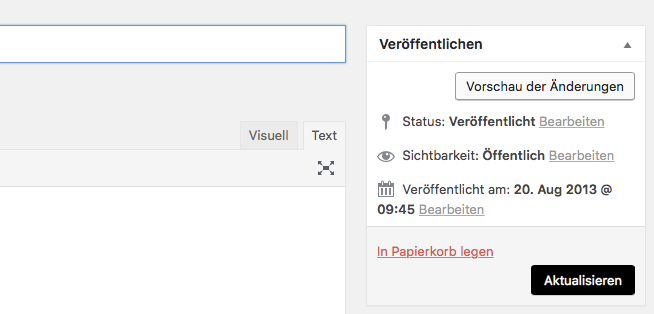 wordpress text anpassen 2
